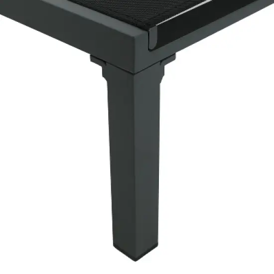 Christopher Knight Home Perlas Outdoor Aluminum Adjustable Chaise Lounge, Black image {4}