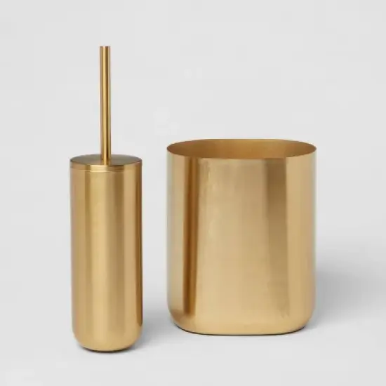 Brushed Brass Toilet Bowl Brush Gold - Threshold&trade; image {3}