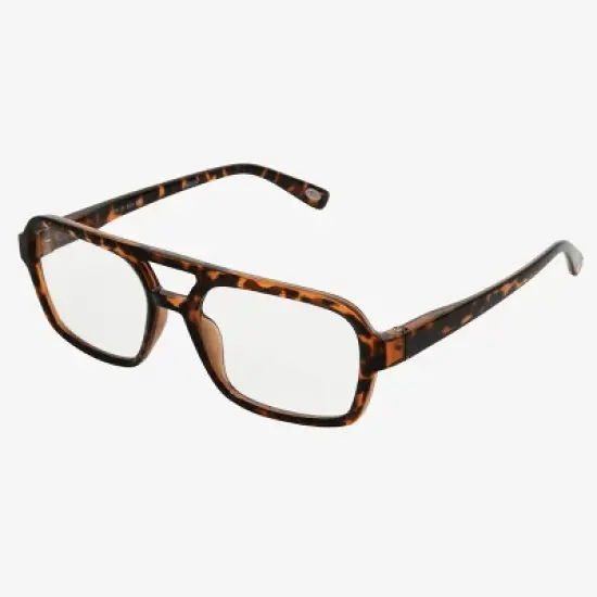 Women's Navigator Plastic Aviator Blue Light Filtering Glasses - Universal Thread&trade; Brown/Tortoise Diopter image {1}