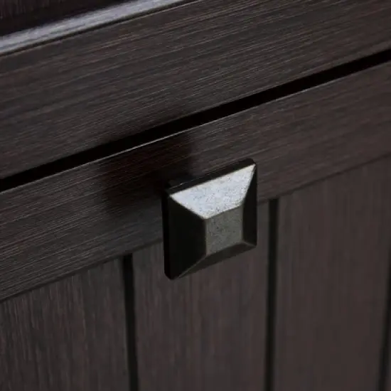 HOMCOM Retro Style 2-Drawer Lateral File Cabinet Chest with Hanging Bars, Wooden Documents Storage for Letter/Legal Size, Brown image {6}