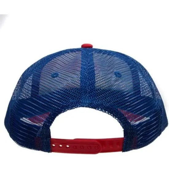 Red, White & Blue American Flag Snapback Trucker hat image {4}