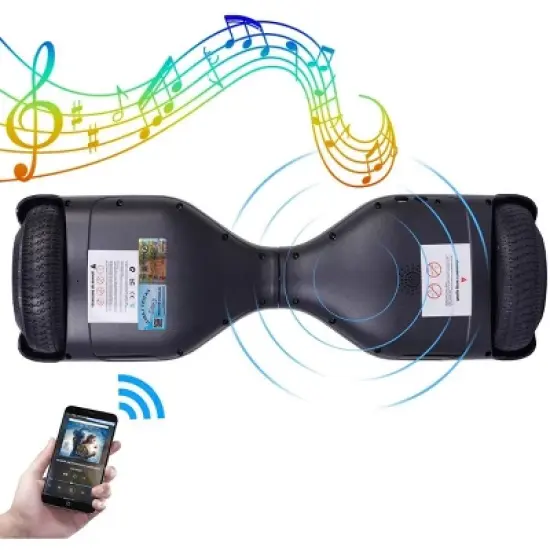 GlareWheel M2 Hoverboard Light Up Wheels Bluetooth Black image {4}