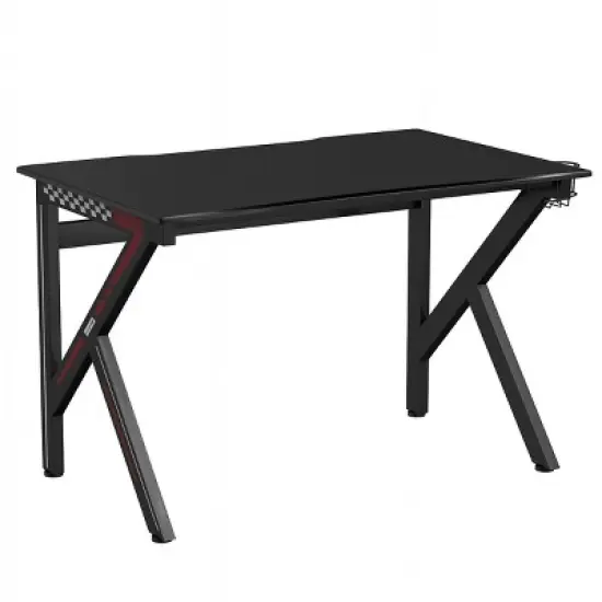 Costway Gaming Desk Gamers Computer Table E-Sports K-Shaped W/ Cup Holder Hook Home New image {4}