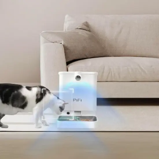 PiFi All-in-One Smart Pet Feeder AI-Powered Dog Feeder - Indoor & Outdoor Use - Dual 1080p HD Cameras - Two-Way Audio image {3}