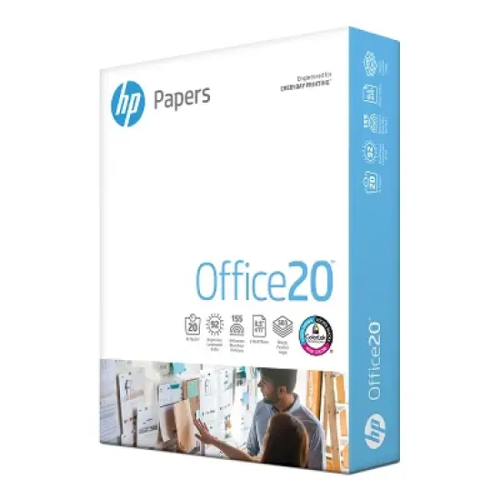 HP Office Paper 500-ct.: 8.5x11 Inch Letter Size, 92 Brightness, 20 lb Printer Paper image {1}