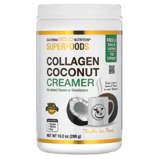 California Gold Nutrition Superfoods, Collagen Coconut Creamer with Organic Coconut Milk Powder, Hydrolyzed Collagen Peptides, Organic Tapioca image {3}