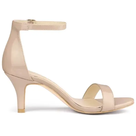 Allegra K Women's Ankle Strap High Heeled Open Toe Stiletto Heels Sandals image {6}