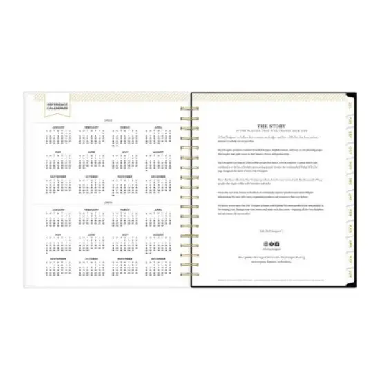 Day Designer 8"x10" 2025-2026 Daily/Monthly Wirebound Planner Frosted Rugby Stripe image {7}