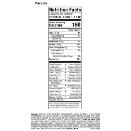 Premier Protein Ready to Drink Nutritional Shake - Cafe Latte - 11.5 fl oz/6ct image {2}