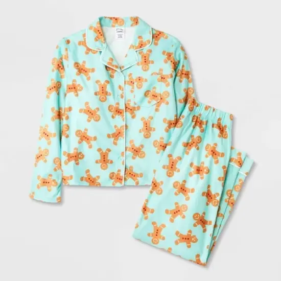 Girls' 2pc Flannel Long Sleeve Coat Pajama Set - art class&trade; image {4}