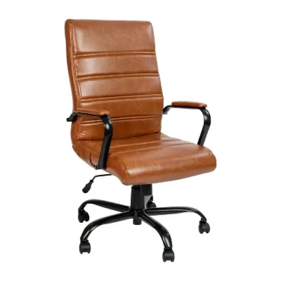 Emma and Oliver High Back Executive Swivel Office Chair with Metal Frame and Arms image {17}