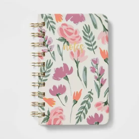 192 Sheet College Ruled Journal 3.5"x5.5" Spiral Floral - Threshold&trade; image {3}