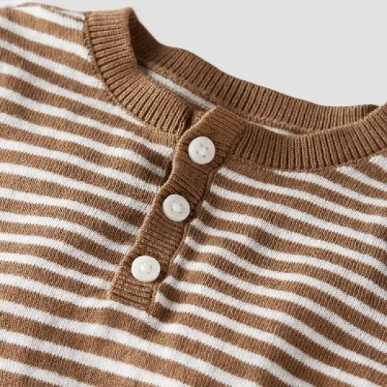 Little Planet by Carter&rsquo;s Baby 2pc Striped Top and Bottom Set - White/Brown image {2}