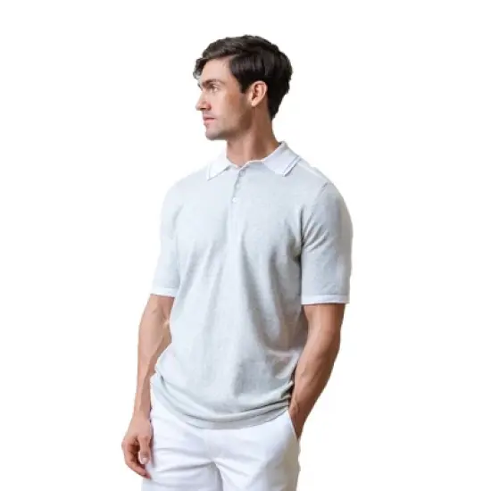 Hope & Henry Mens' Short Sleeve Sweater Polo image {7}