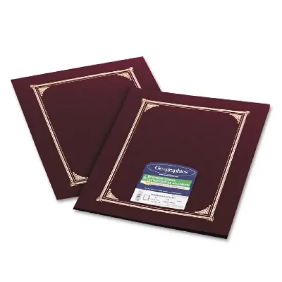Geographics Certificate/Document Cover 12 1/2 x 9 3/4 Burgundy 6/Pack 45333 image {2}