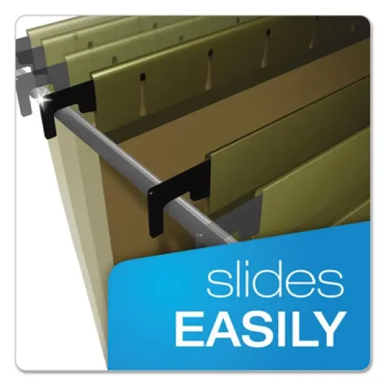 Pendaflex SureHook Hanging Folders, Letter Size, 1/5-Cut Tabs, Standard Green, 20/Box image {2}