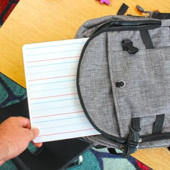 Flipside Products Red & Blue Ruled/Dry Erase Dual Sided Board + Pen + Student Eraser Set, 12 Sets image {4}