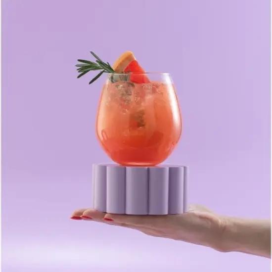 JoyJolt Spirits Stemless Wine Glasses for White or Red Wine - Set of 8 -15-Ounces image {1}