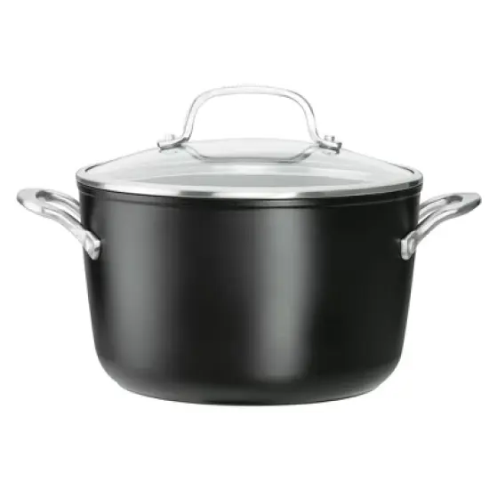 KitchenAid Hard-Anodized Induction 11pc Nonstick Cookware Set: Matte Black, Dishwasher & Oven Safe, Tempered Glass Lids image {20}