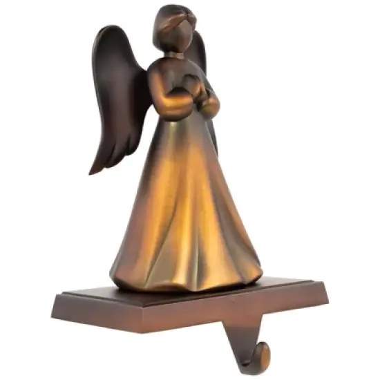 Northlight 7" Copper-tone Praying Angel Metal Christmas Stocking Holder image {2}