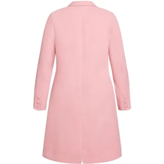 Women's Plus Size Effortless Chic Coat - blush | CITY CHIC image {6}