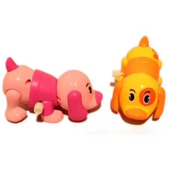 JuzToys 12pcs Colorful Dogs Wind Up Toys &ndash; Walking Dogs with Wagging Tails, Cute Animal Toys for Kids image {4}