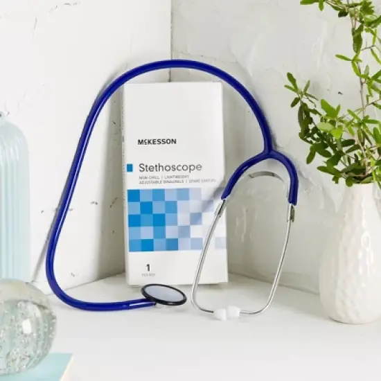 McKesson General Exam Stethoscope, Royal Blue Tube, 21 inch 01-660RBGM, 1 Ct image {2}