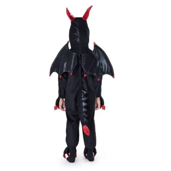 Dress Up America Black Dragon Costume for Kids image {2}