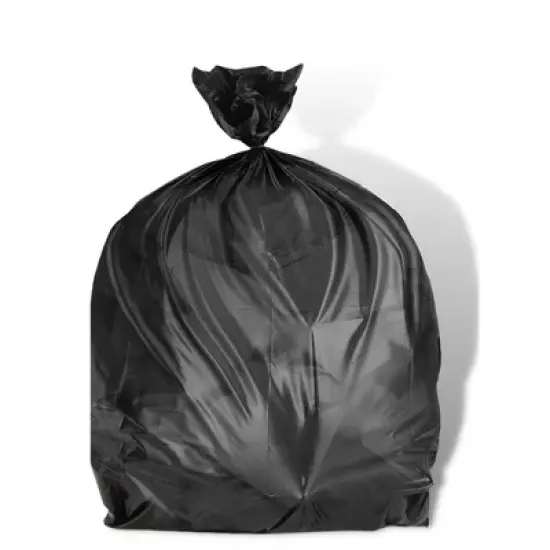 Plasticplace 12-16 Gallon Trash Bags, Black (250 Count) image {1}