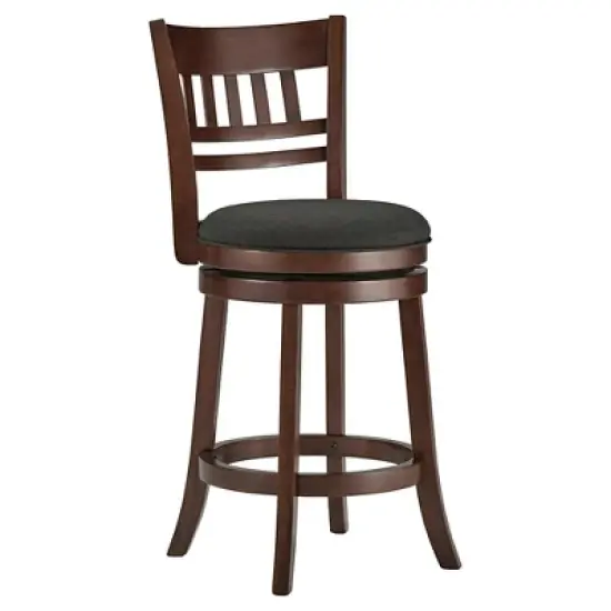 Wolcott Swivel 24" Counter Height Barstool - Charcoal Heather - Inspire Q image {5}