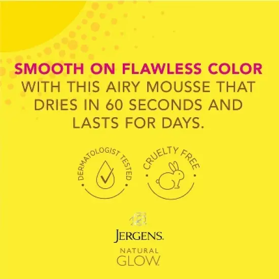 Jergens Natural Glow Instant Moisturizing Self Tanner Tanning Foam - 6 fl oz image {4}