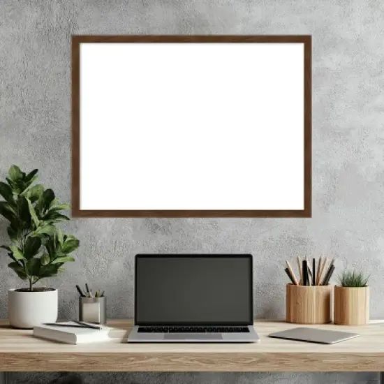 Amanti Art Carlisle Blonde Narrow Framed Dry Erase Magnetic Board image {8}