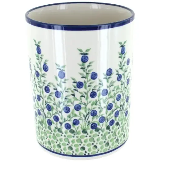 Blue Rose Polish Pottery 832 Zaklady Utensil Jar image {15}