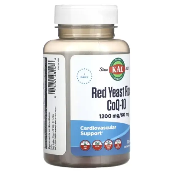 KAL Red Yeast Rice, CoQ-10, 1,200 mg/ 60 mg, 30 Tablets image {3}