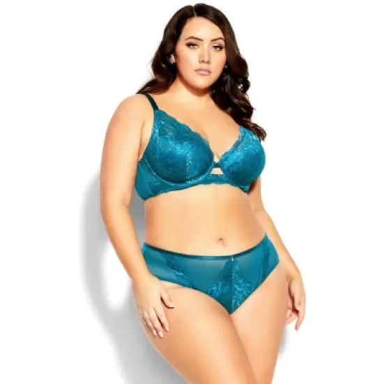 Women's Plus Size Blythe Plunge Bra - teal | CITY CHIC image {22}