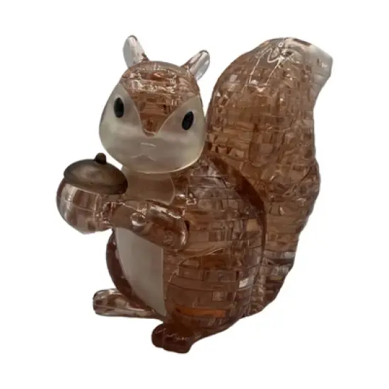 Bepuzzled Brown Squirrel 3D Crystal Puzzle - 55pc: Fine Motor Skills, Animals Theme, Plastic Material image {2}