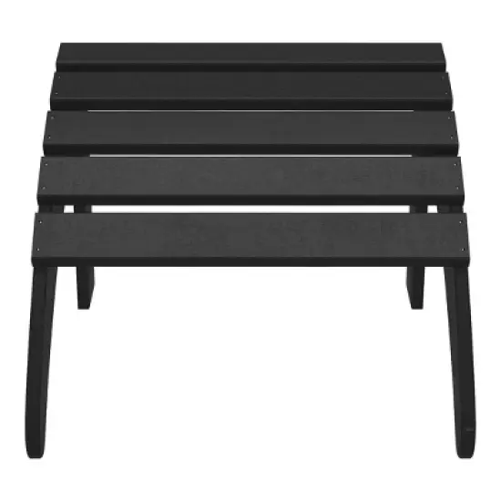 WestinTrends Highland 4-Piece Outdoor Patio HDPE Adirondack Chairs With Ottomans and Cup Holder Set image {13}