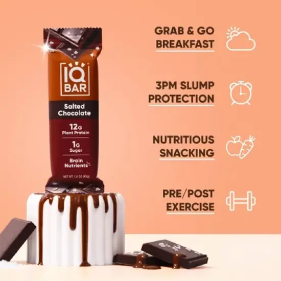 IQBAR Salted Chocolate Protein Bars - 6.4oz/4ct image {5}