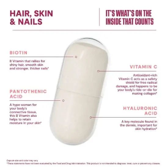 HABIT Hair Skin and Nails Vegan Capsules - 60ct image {1}