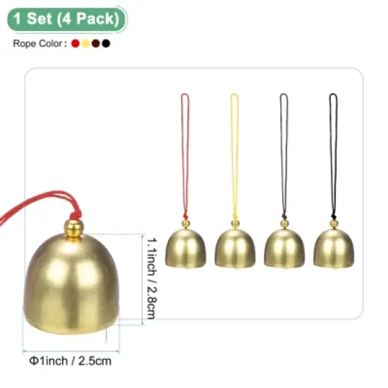 Unique Bargains Copper Durable Small Hanging Decorative Bells image {2}