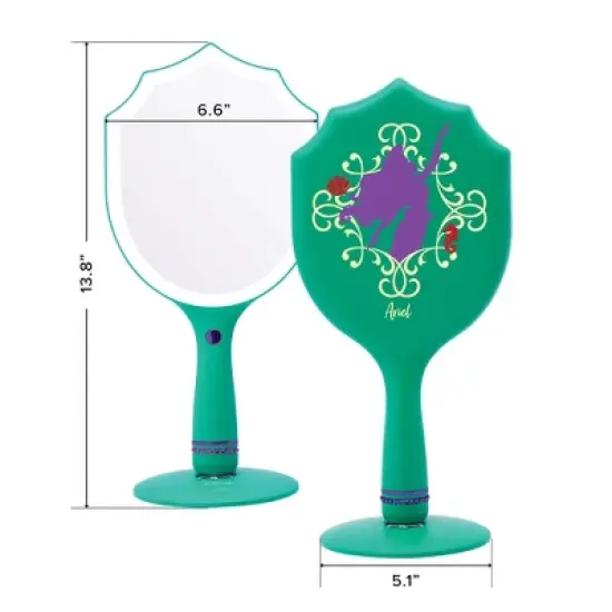 Impressions Vanity Ariel LED Handheld Makeup Mirror With Standing Base image {5}