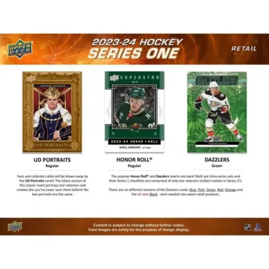 2023-24 Upper Deck Series 1 Hockey 4-Pack Blaster Box image {4}