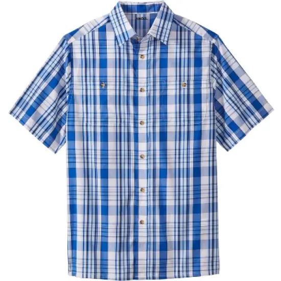 KingSize Men's Big & Tall Short-Sleeve Plaid Sport Shirt image {15}