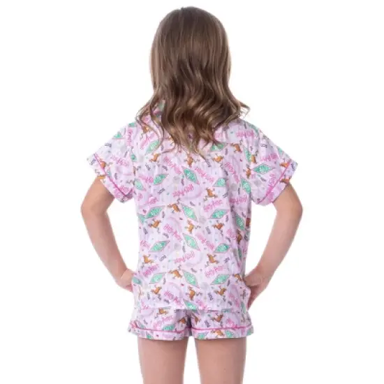 Harry Potter Girls' Honeydukes Wizarding World Sleep Pajama Set Shorts Pink image {4}