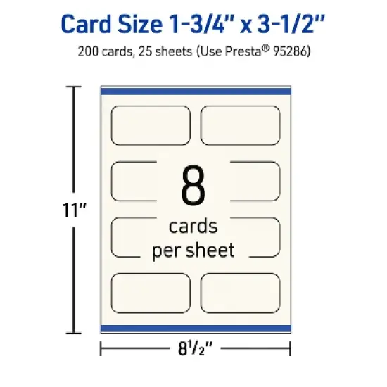 Avery 1-3/4" x 3-1/2" Rounded Corner Cards, Matte Ivory, 200ct image {4}