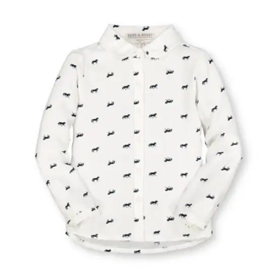 Hope & Henry Girls' Peter Pan Collar Top, Infant image {6}