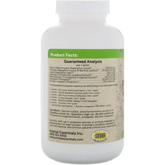 Animal Essentials Plant Enzyme & Probiotic, For Dogs & Cats, 10.6 oz (300 g) image {2}