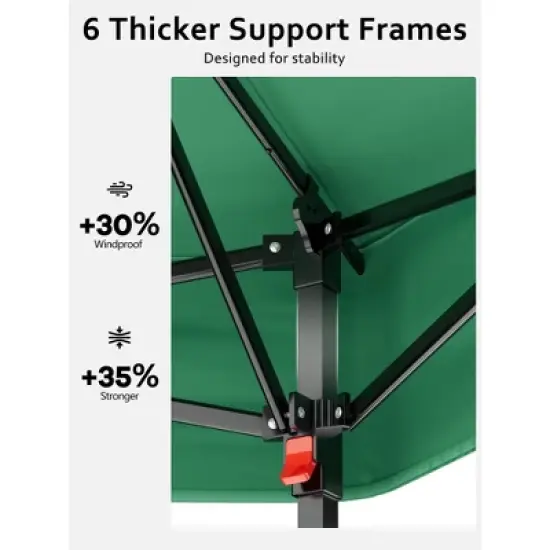 13x13FT Pop Up Gazebo Screen Tent with 6 Sided Sun Shelter and Mesh Mosquito Netting, Hexagonal Instant Canopy Tent for Outdoor Patio image {2}