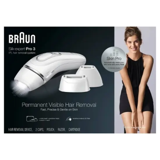 Braun Silk-expert Pro 3 PL3221 IPL Permanent Hair Removal System - 3pk image {4}