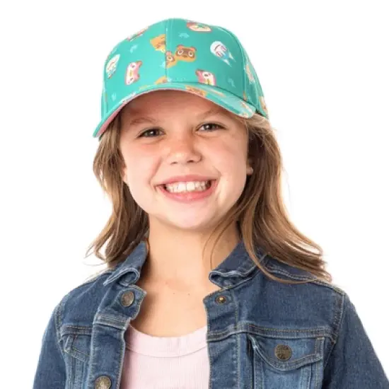 Animal Crossing All-Over Print Tom Nook Isabelle Celeste Adjustable Slide Hat Multicoloured image {4}